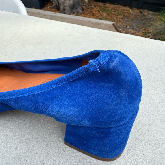 L’intervalle ballet mini heel blue suede and leather with square toe size EU 39 - Picture 9 of 10